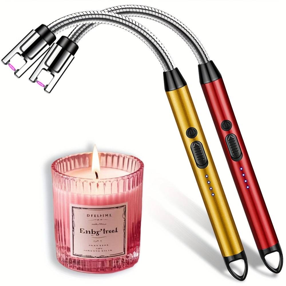 USB Rechargeable Arc Lighter Compact Electric Igniter with Long-Lasting 170mAh Battery Smart Fire Starter for Candles, BBQ & Camping