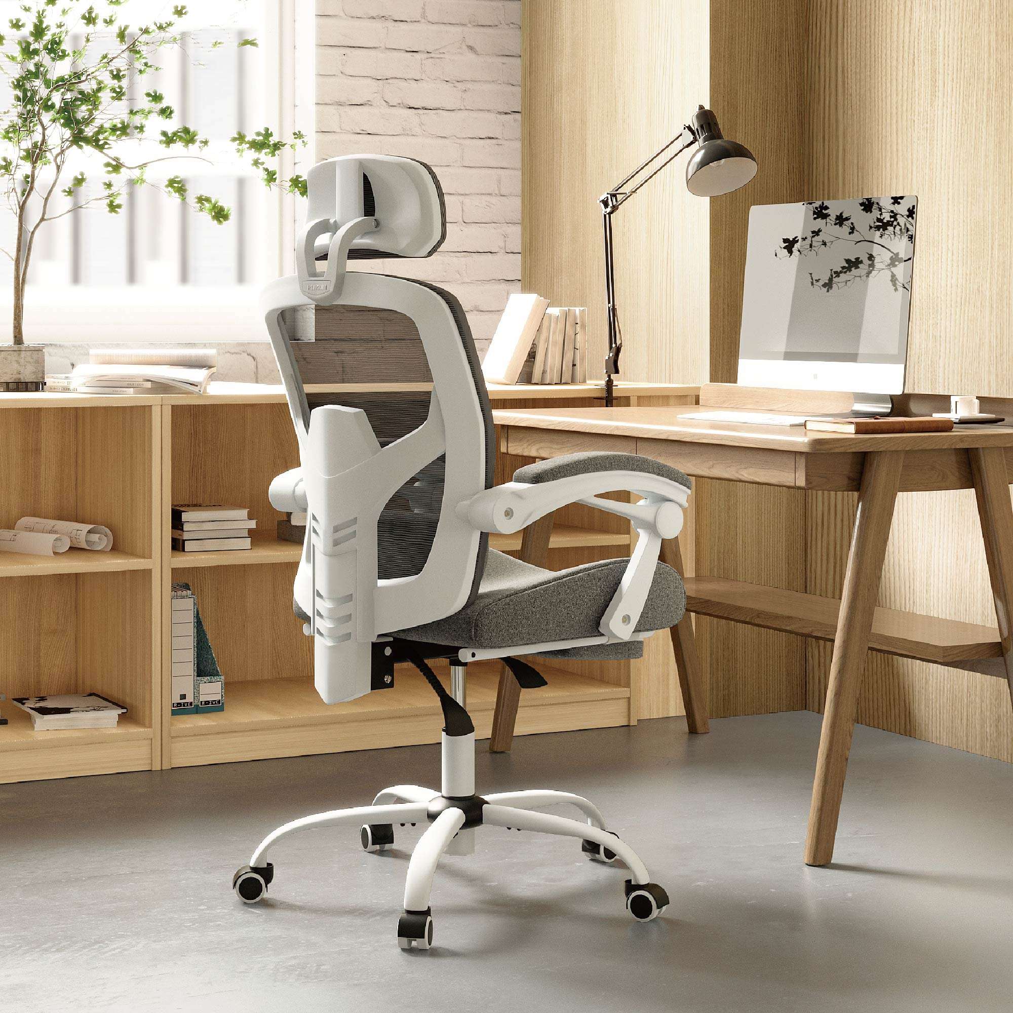 Ergonomic Office Chair with Footrest and Lumbar Support
