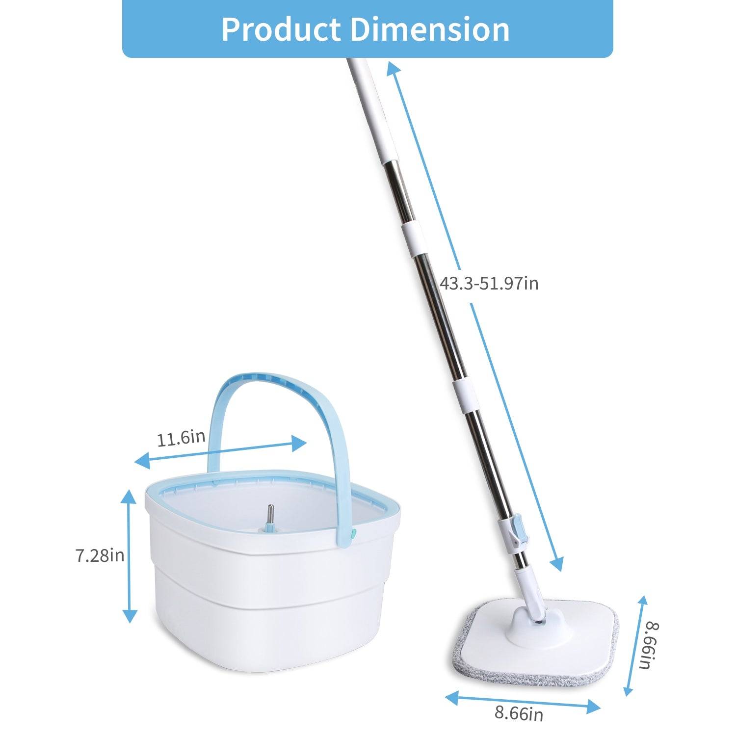Spin Mop and Bucket Set for Effective Floor Cleaning