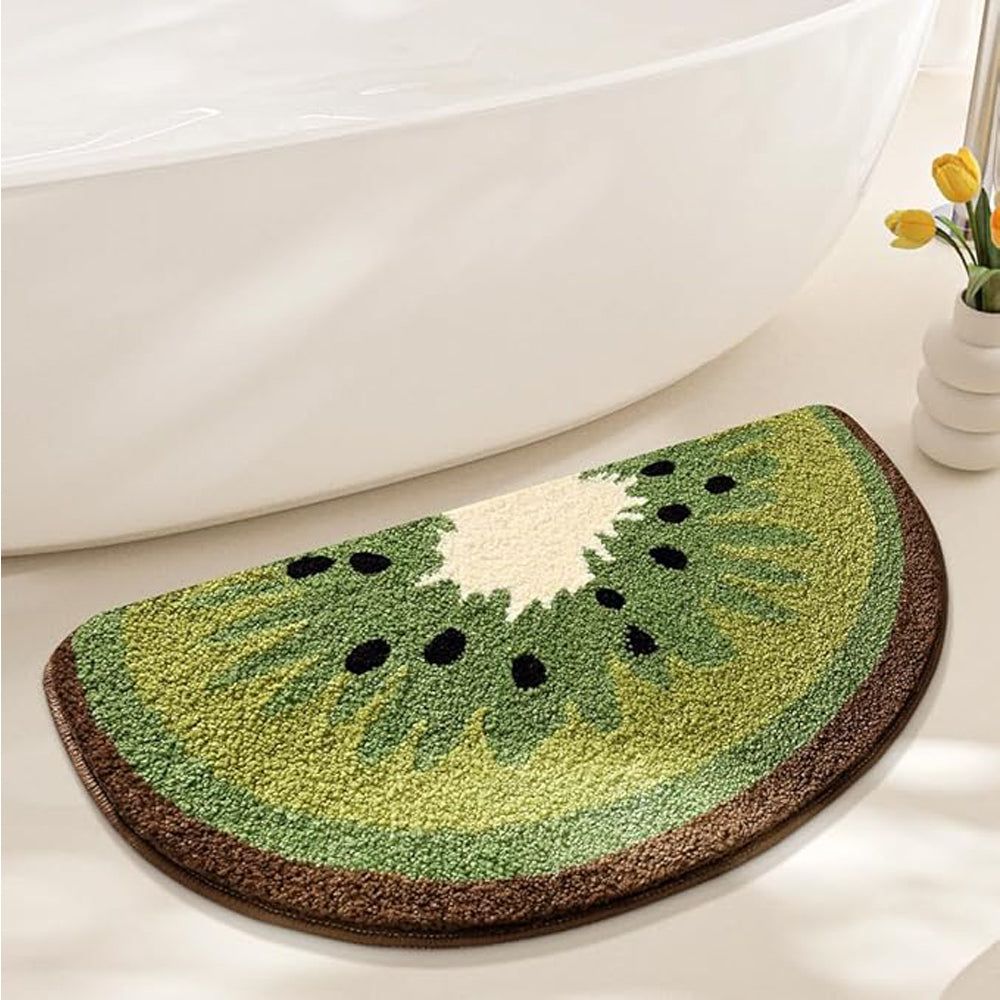 Kiwi Fruit Bath Mat Non Slip Quick Dry