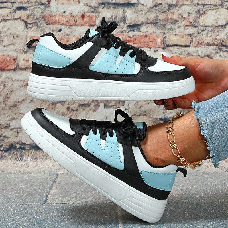 Women Comfortable Shoes Platform Color Block Sneakers