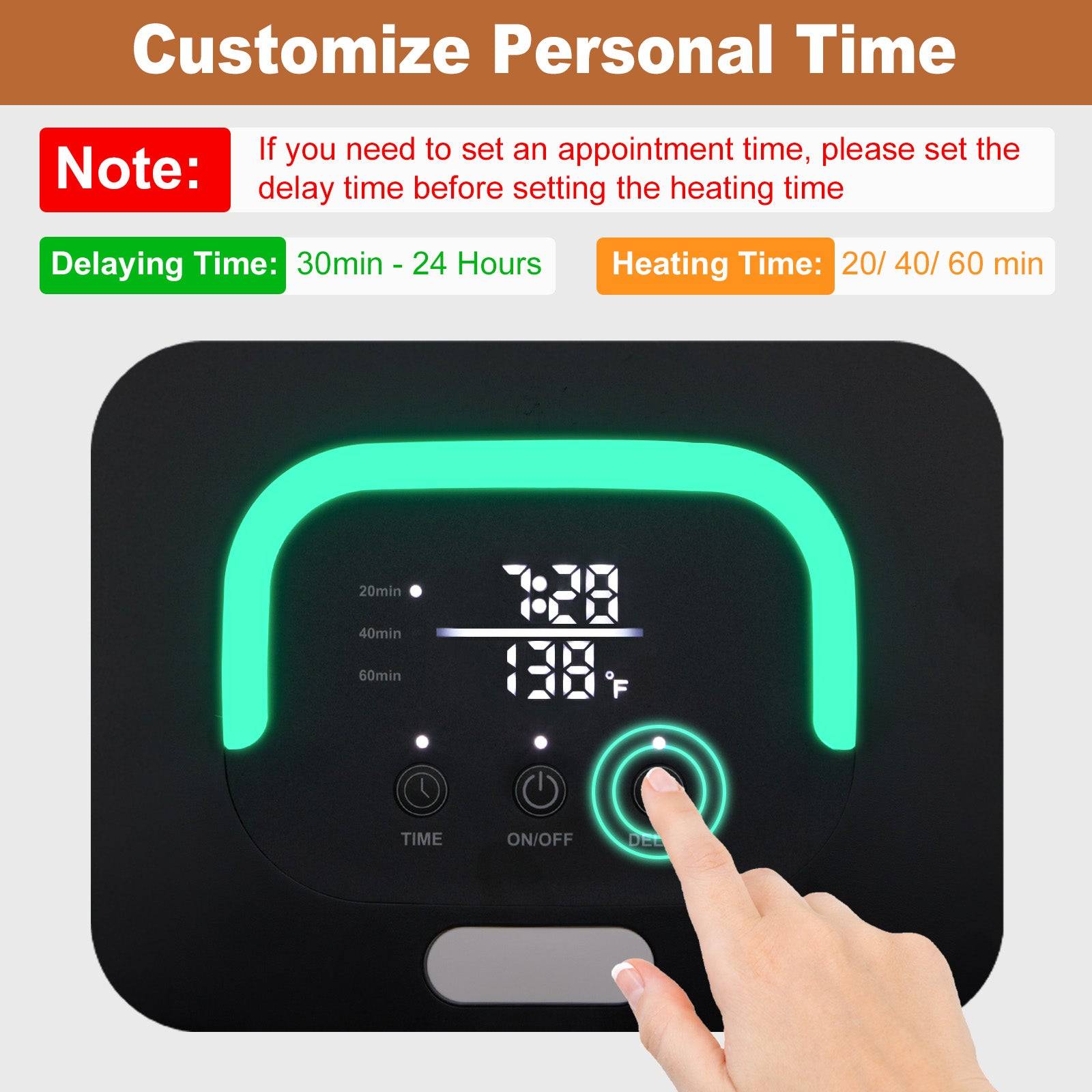 14L Electric Towel Warmer Bucket with Timer and LED Display