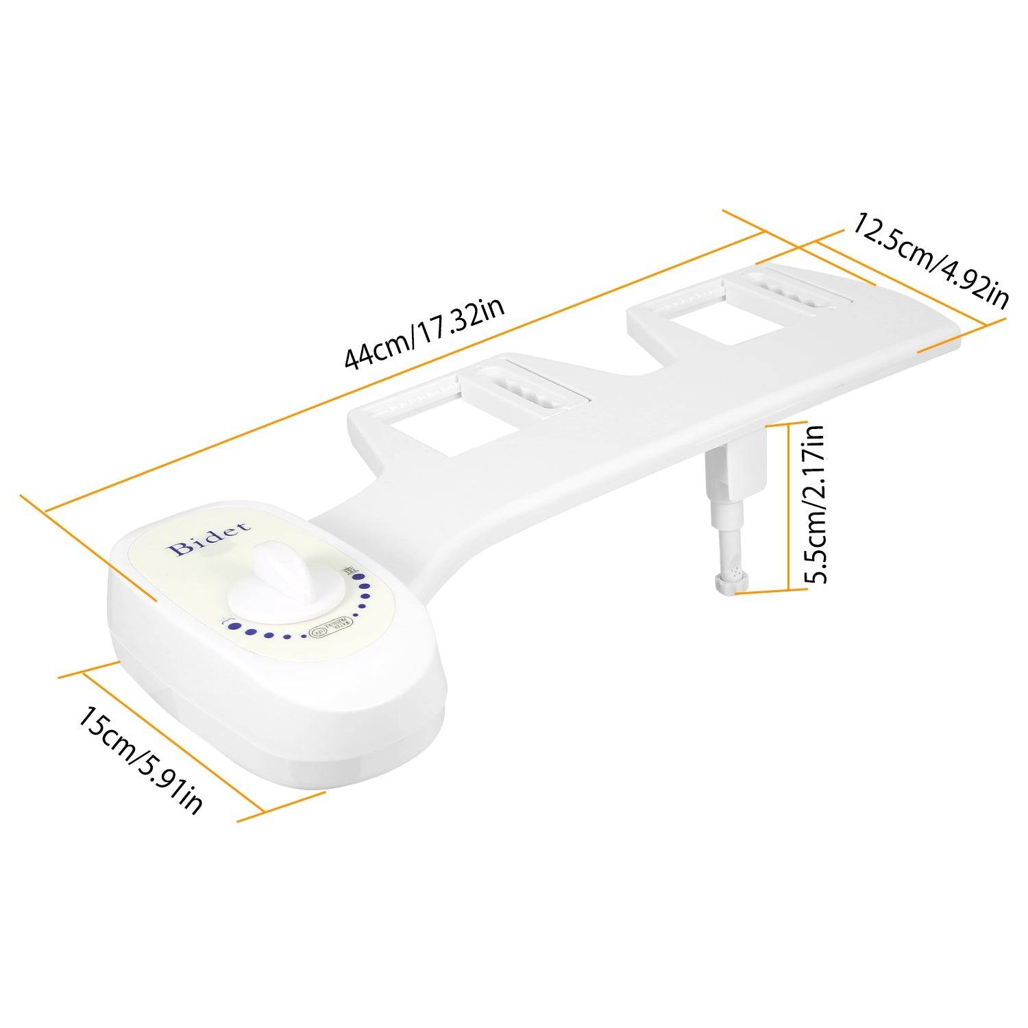 Non Electric Bidet Attachment with Retractable Nozzle
