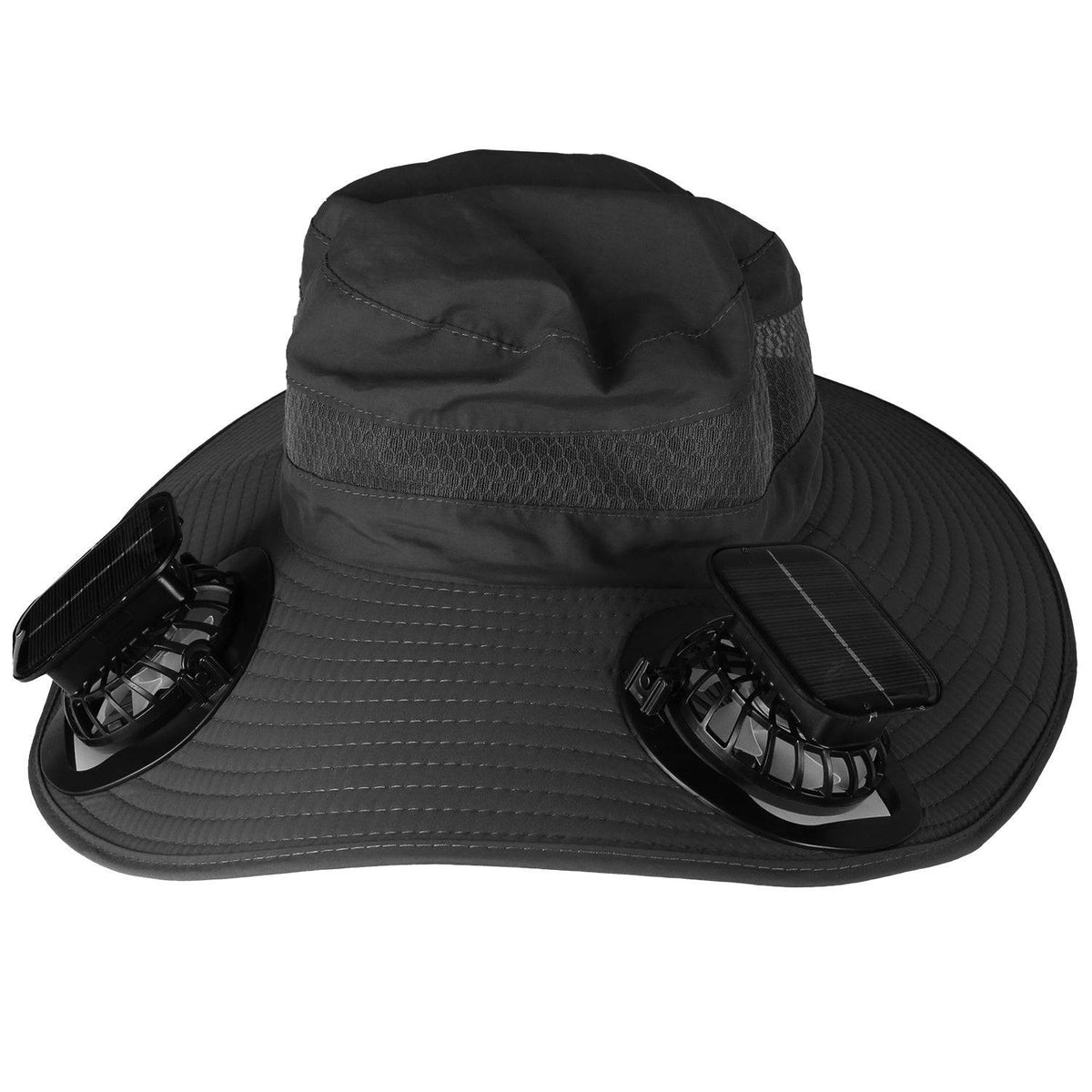 Wide Brim Sun Hat with Solar Fans and UPF50 Protection