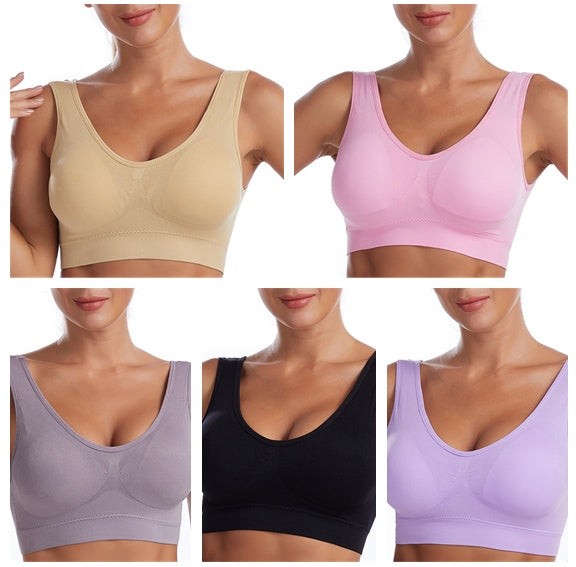 Shockproof Full Cup Sports Bra Breathable Backless Fit