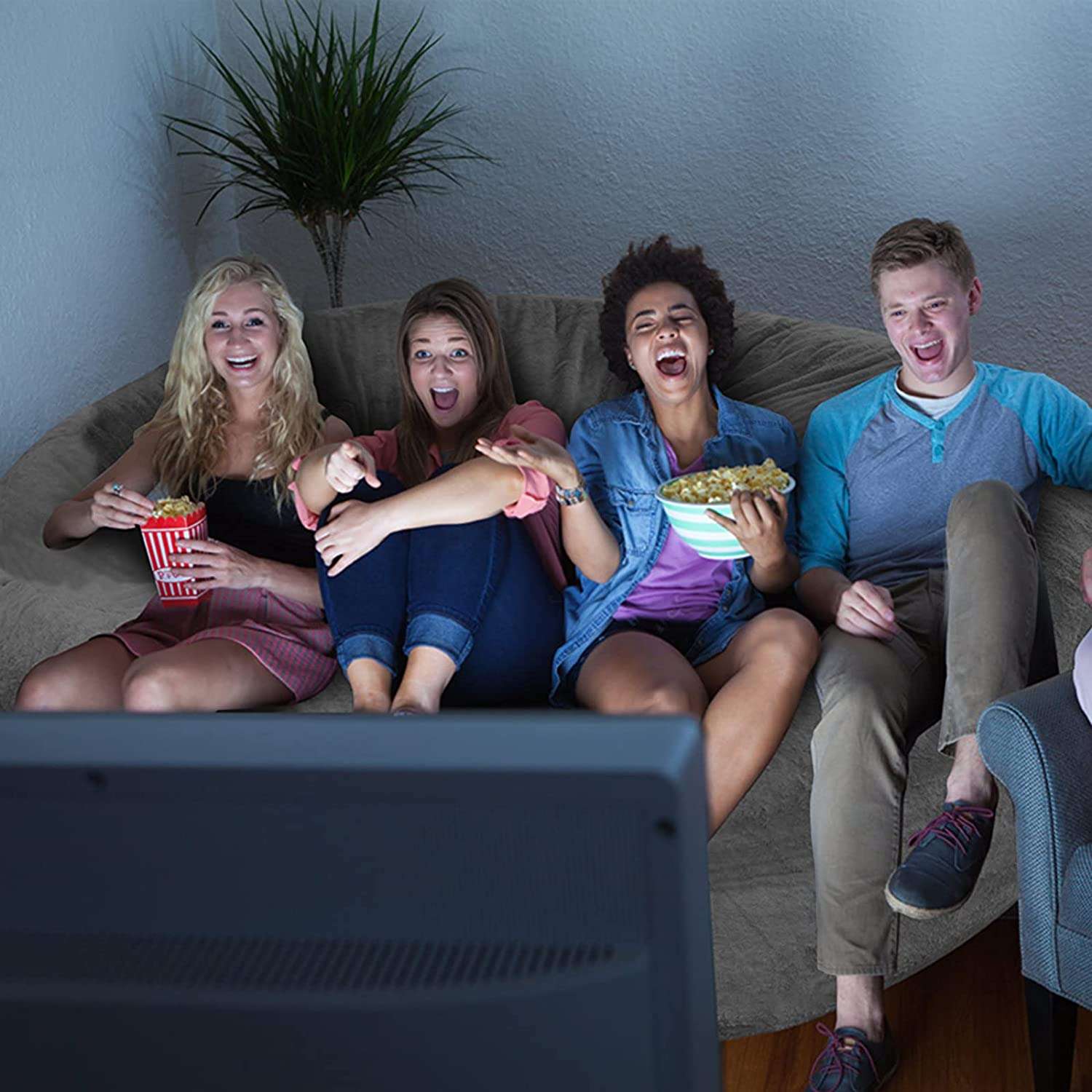 Soft PV Fleece Bean Bag Cover With Double Zipper