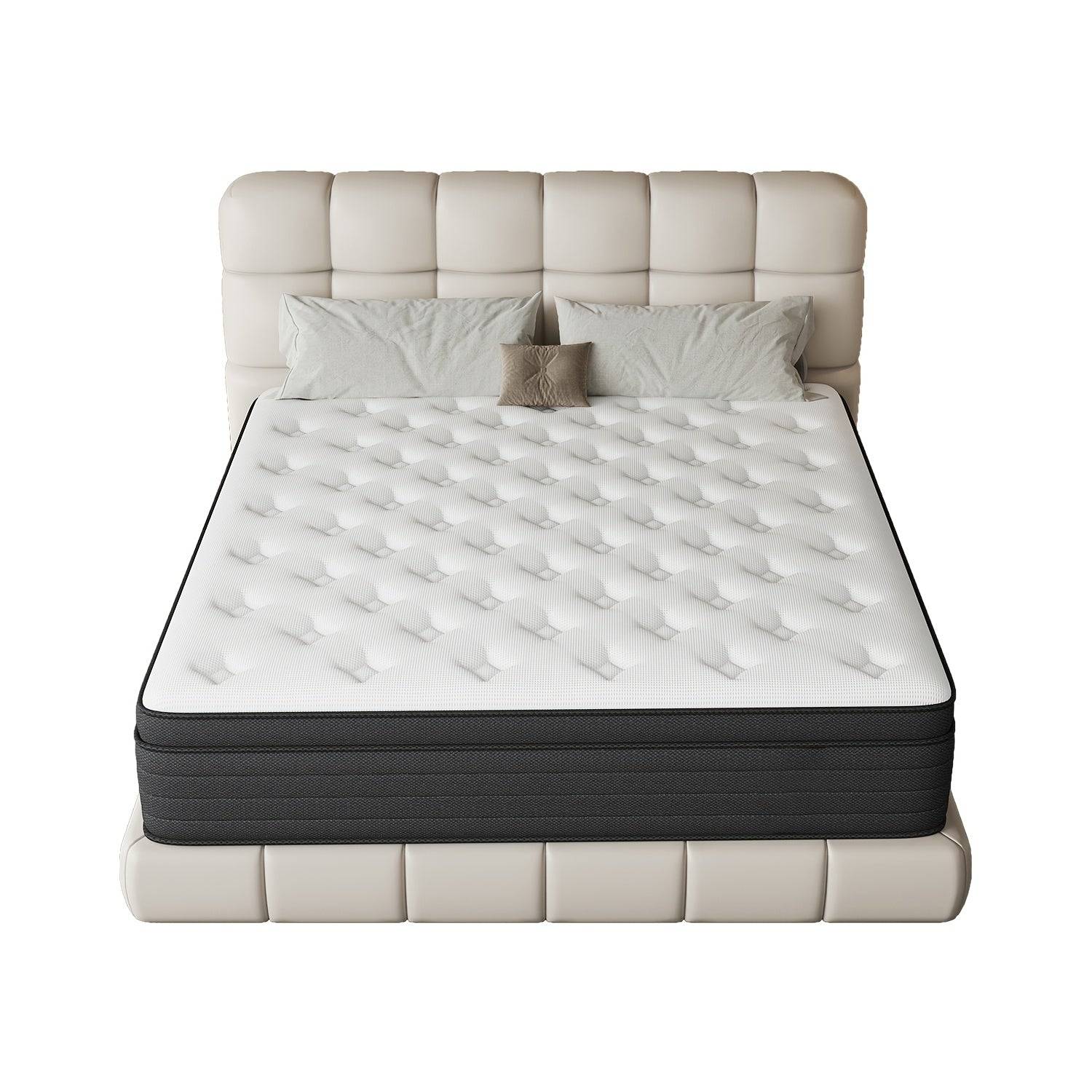Memory Foam Hybrid Mattress, Medium Firm Pocket Spring Bed in Twin, Full, Queen and King Sizes (8/12/14 Inch)