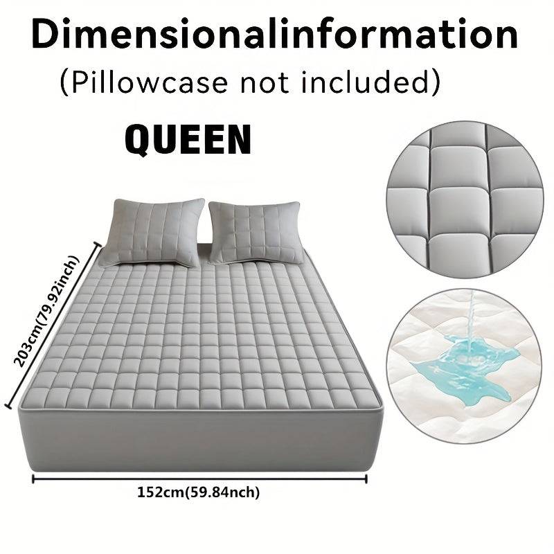 Waterproof Quilted Mattress Cover – Soft Dustproof Bedding Protector for Home, Guest Room & Hotel