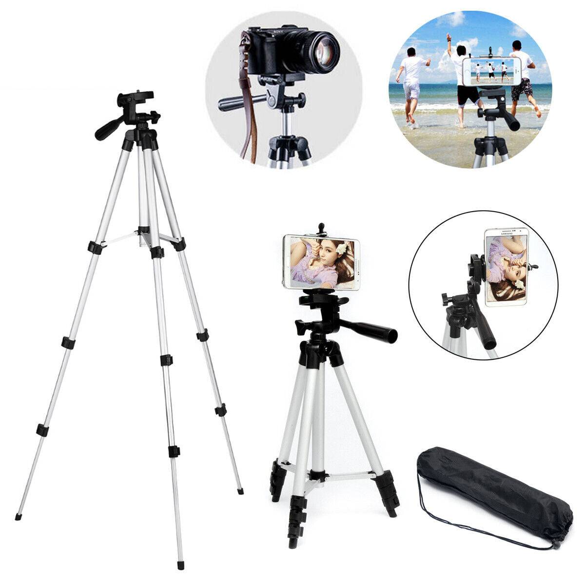 Adjustable Camera And Phone Tripod With Mount