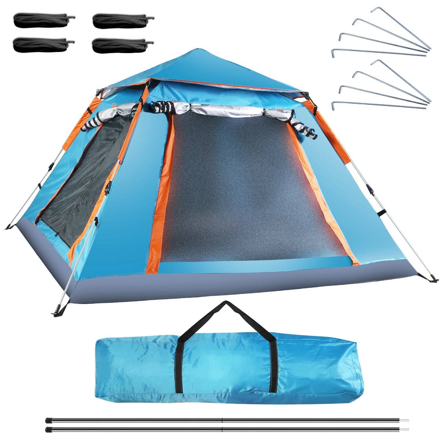 Camping Tent 4 5 Person Waterproof With Mosquito Net