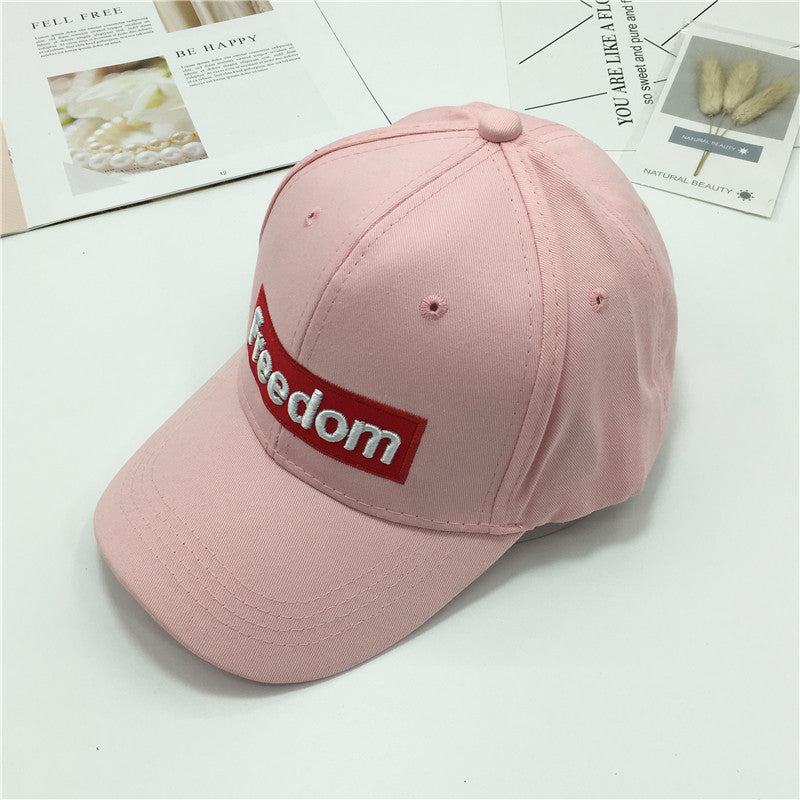 Unisex Baseball Cap Cotton Embroidered Letters Adjustable Korean Style Casual Hat
