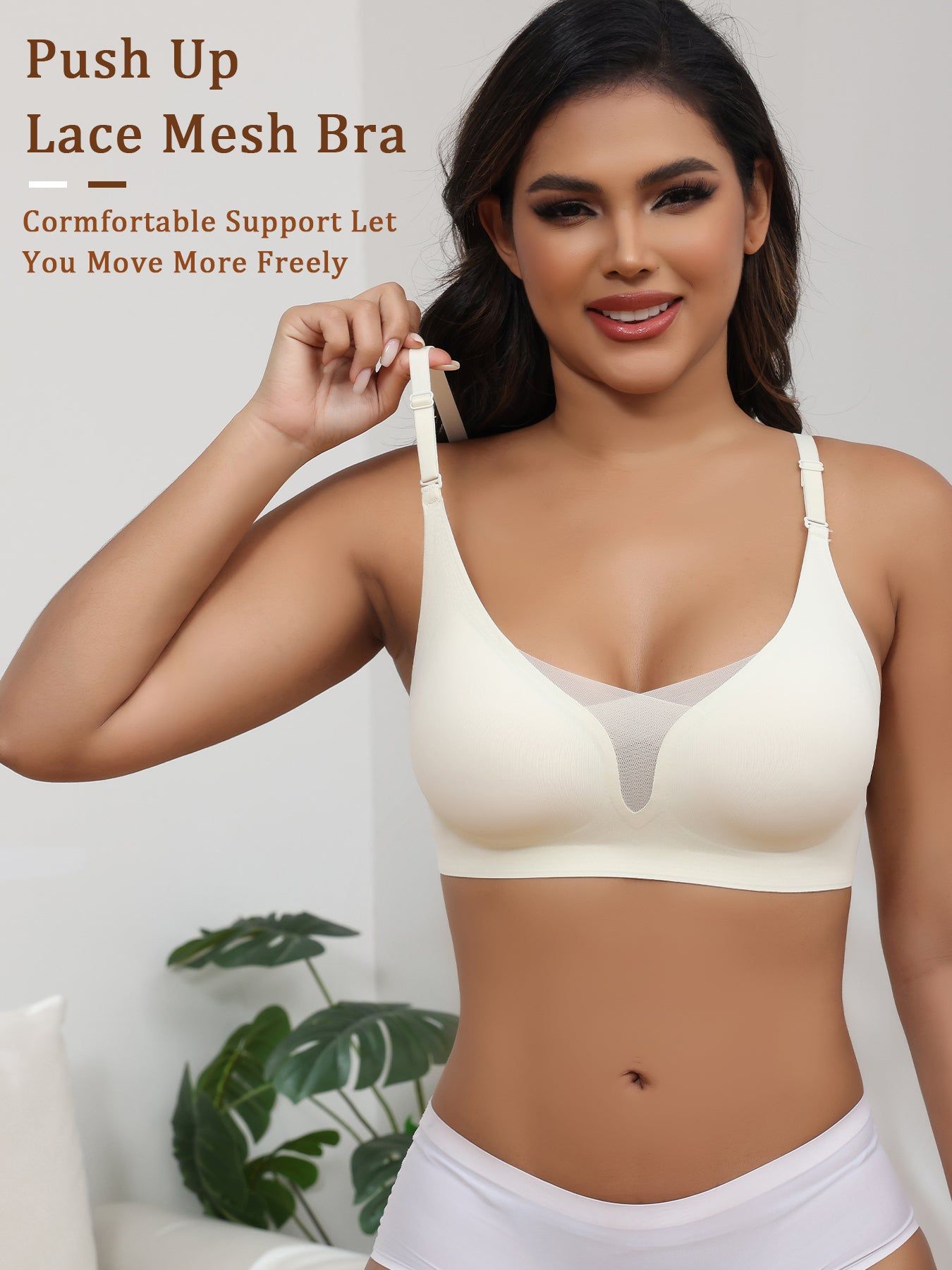 Wireless Bra Seamless Wire Free Adjustable Three Pack