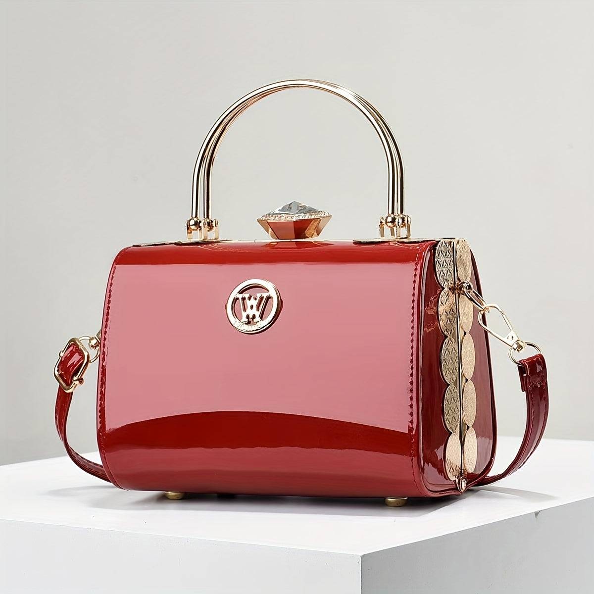 Women’s Glossy Rhinestone Handbag – Elegant Luxury Crossbody Bag for Banquet, Party, Prom & Evening Events