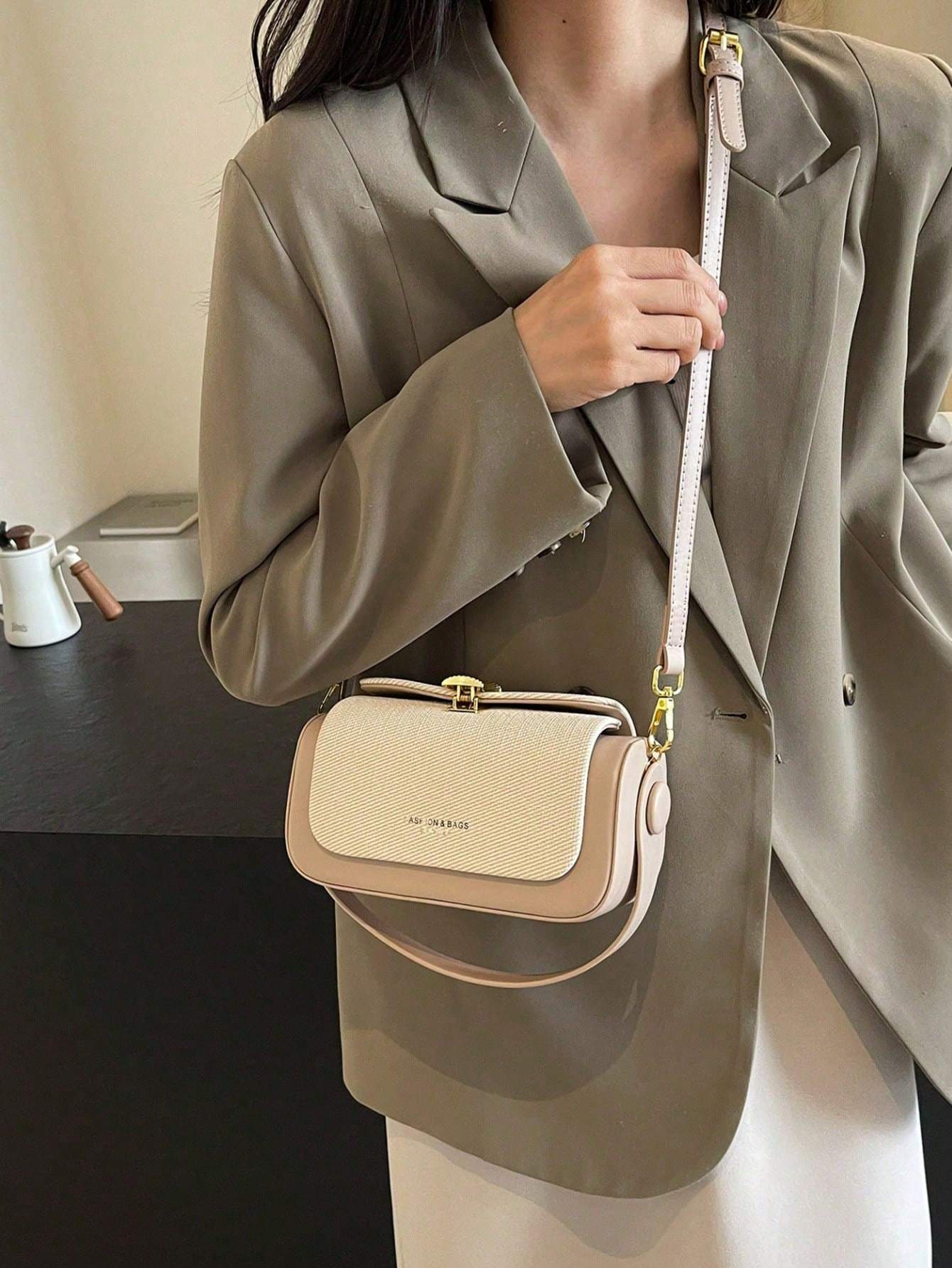 Women Tote Bag Trapezoid Top Handle Large Capacity Purse