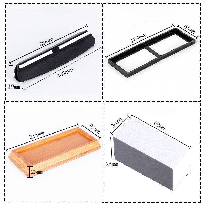 Kitchen Whetstone Set 3000/8000 Grit White Corundum Sharpening Stone with Bamboo Base and Accessories