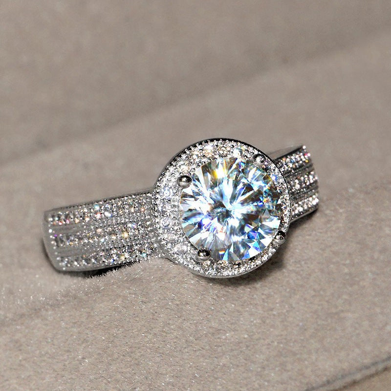 Women Lotus Rings Elegant Wedding Engagement Jewelry