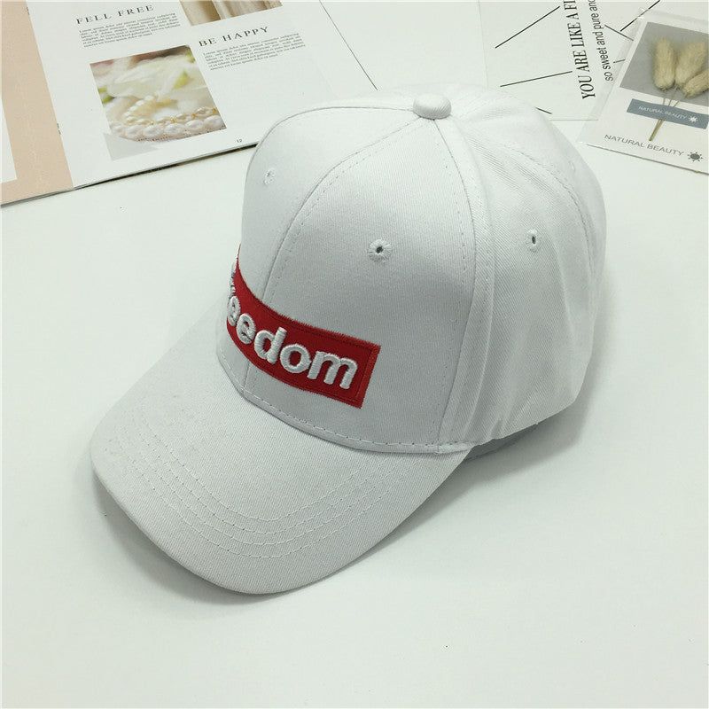Unisex Baseball Cap Cotton Embroidered Letters Adjustable Korean Style Casual Hat