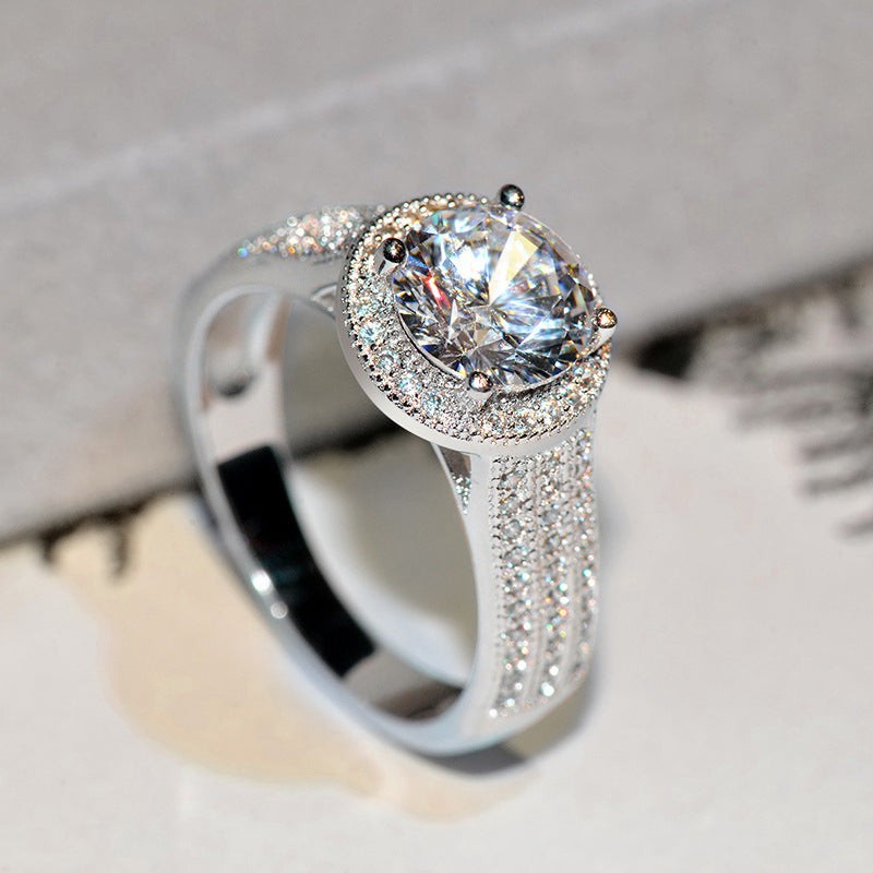 Women Lotus Rings Elegant Wedding Engagement Jewelry