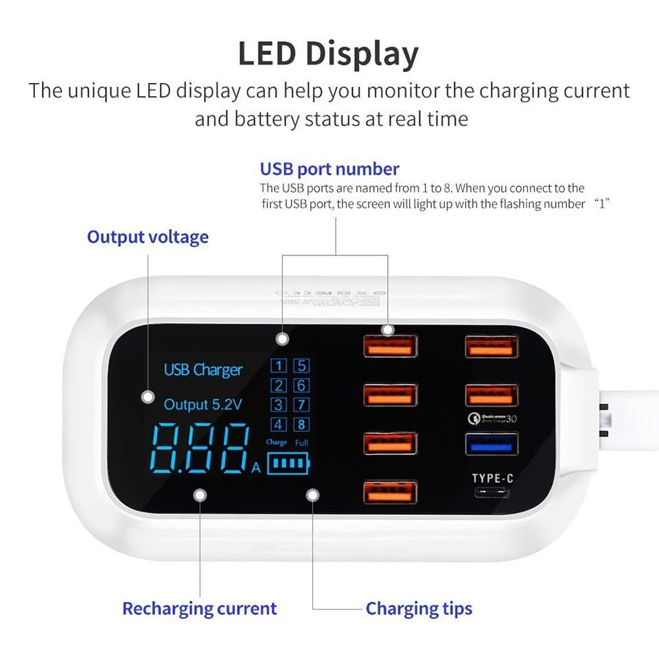 Quick Charge 3.0 Ordinary Smart USB Charger Station - PMMNAPOLES