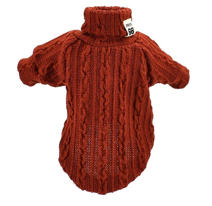 Dog Sweater Turtleneck Solid Color Dogs Clothes Warm - PMMNAPOLES