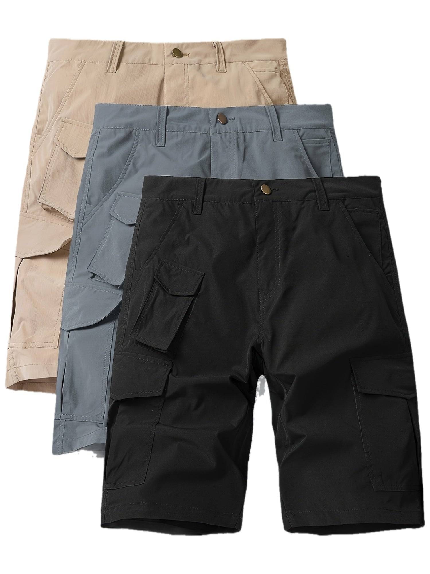 Men’s 3-Piece Tactical Cargo Pants with 7 Pockets, Durable Outdoor Set for Hiking, Camping & Mountaineering
