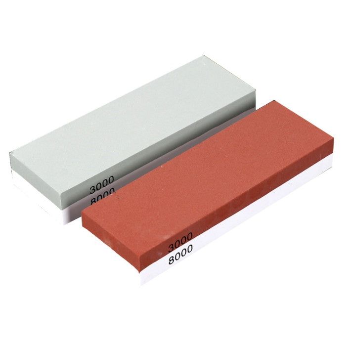Kitchen Whetstone Set 3000/8000 Grit White Corundum Sharpening Stone with Bamboo Base and Accessories