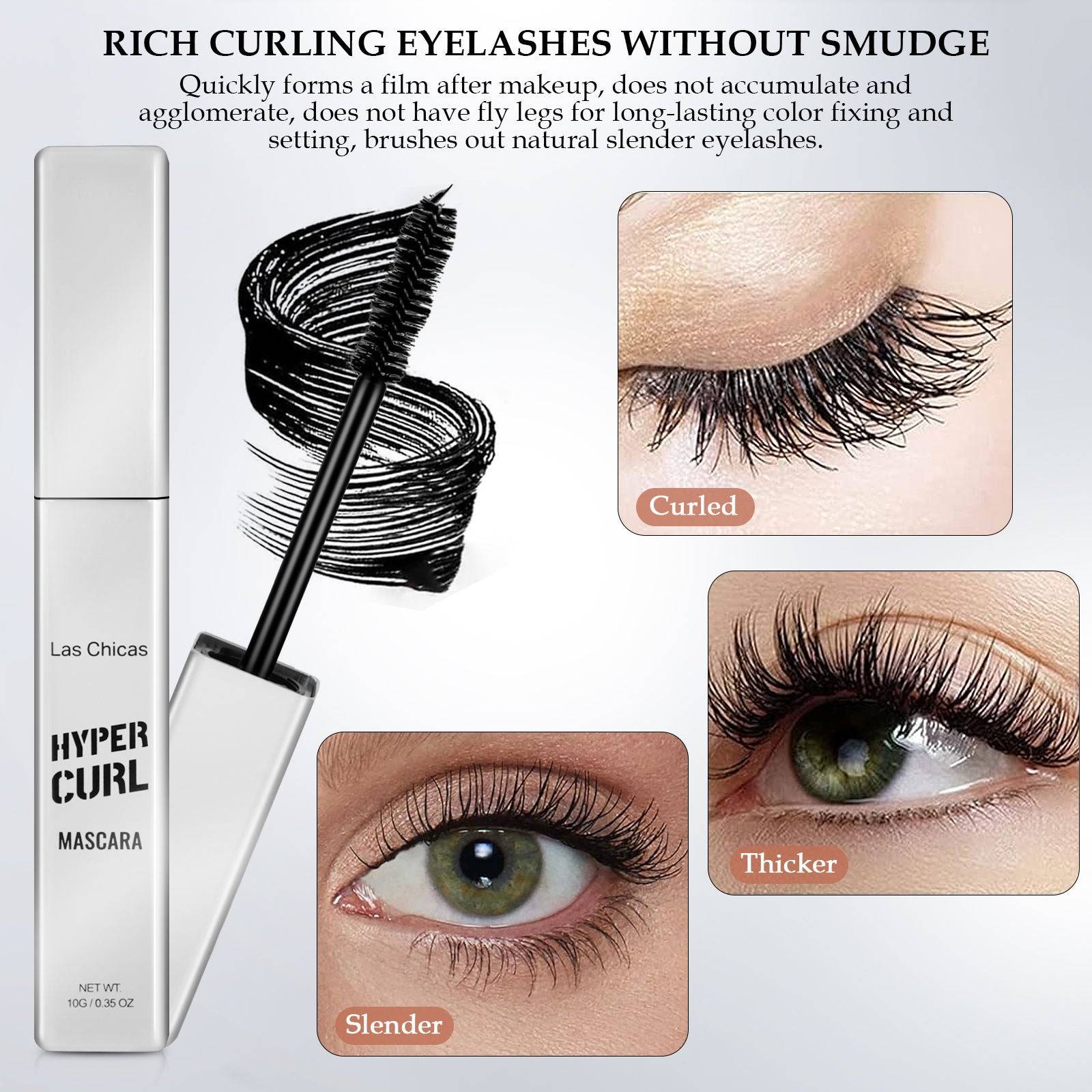 Waterproof Mascara Set 2pcs For Volume And Length