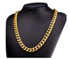 14K Yellow Gold Solid Brass Cuban Classic Chain - PMMNAPOLES