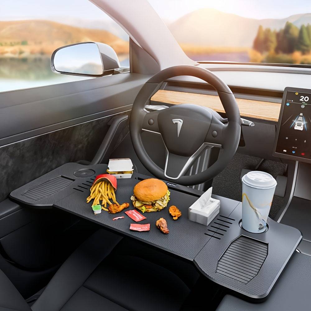 Compact Collapsible Car Holder – ABS Accessory for Tesla Model Y/3, Ideal for Travel, Work, Camping & Study Use