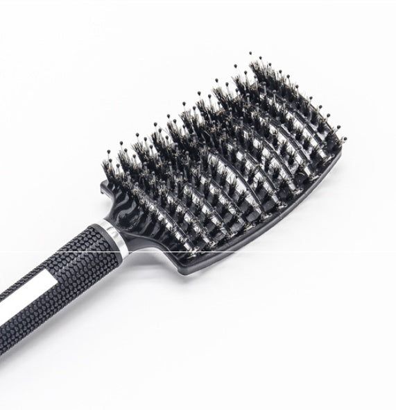 Bristle and Nylon Hair Brush with Massage and Soft Handle