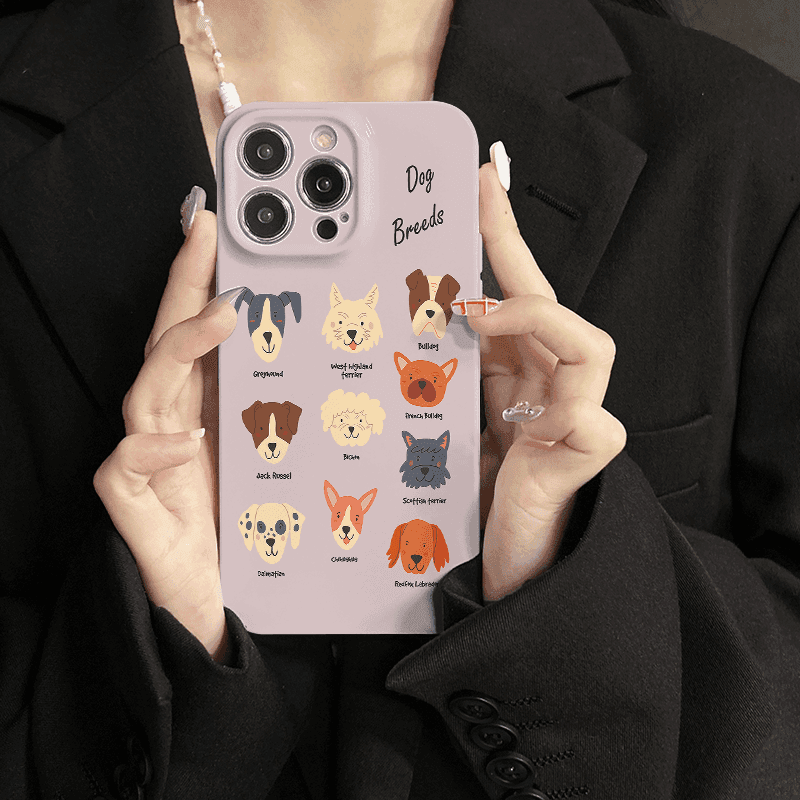 Cartoon Phone Case with Retro Film-Style Design Full-Body Protective Cover with Raised Bezel for Lens Safety Compatible with iPhone 6–16 Plus/Pro/Pro Max