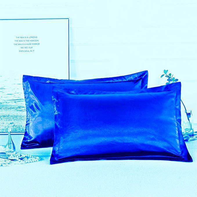Pure Color Silk Pillowcase Soft Smooth Single Cover