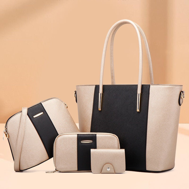 Women’s Fashion Shoulder Bag Portable Crossbody PU Leather Handbag with Matching Mother Bag
