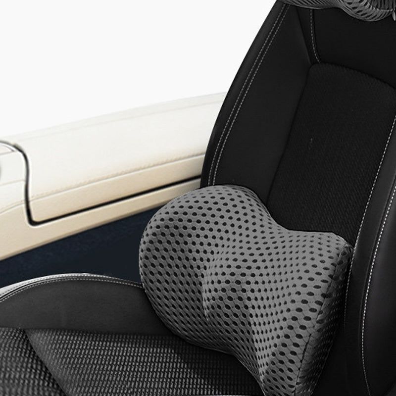 Ergonomic Car Seat Cushion Memory Foam Headrest Lumbar Set