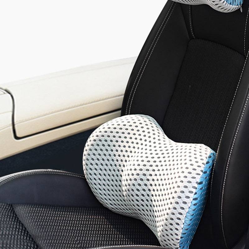 Ergonomic Car Seat Cushion Memory Foam Headrest Lumbar Set