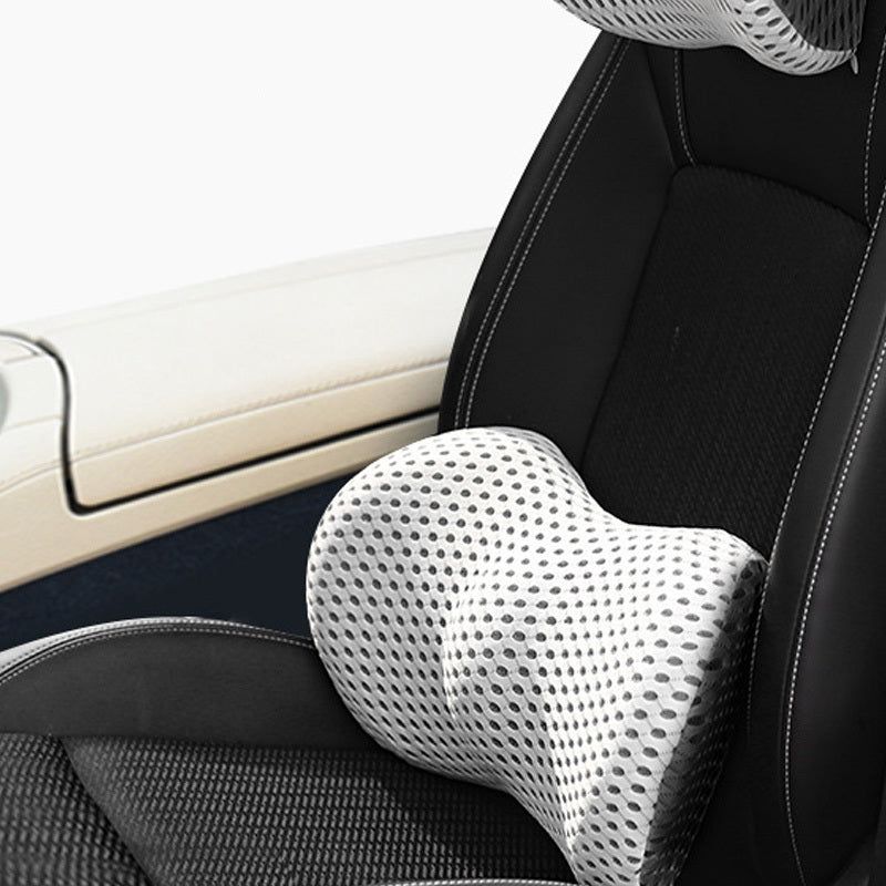 Ergonomic Car Seat Cushion Memory Foam Headrest Lumbar Set