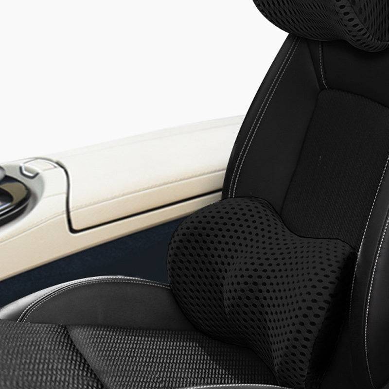 Ergonomic Car Seat Cushion Memory Foam Headrest Lumbar Set