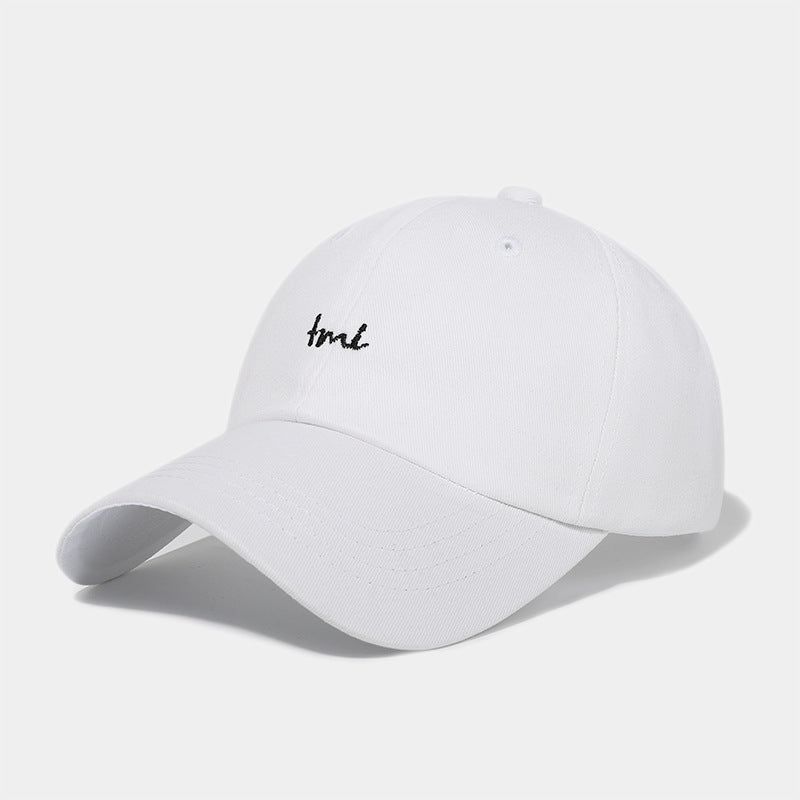 Unisex Baseball Cap Cotton Plain Weave Adjustable Hat with Letter Embroidery Casual All-Match Style