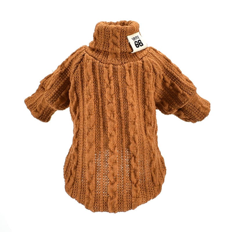 Dog Sweater Turtleneck Solid Color Dogs Clothes Warm - PMMNAPOLES