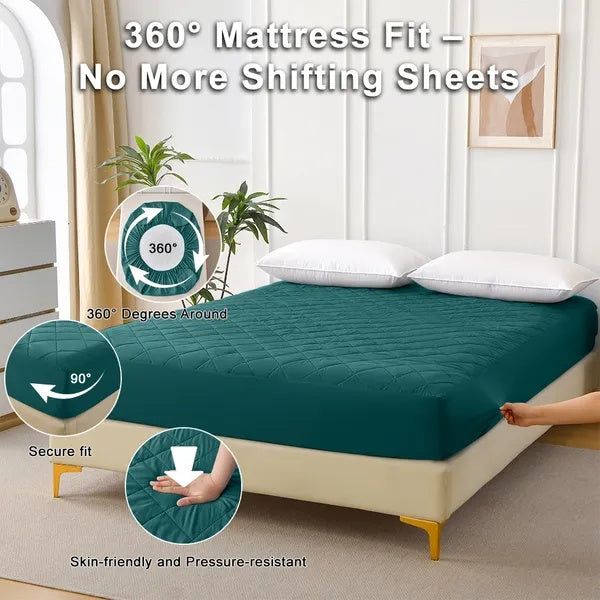 Diamond Grid Waterproof Mattress Protector Soft Cover