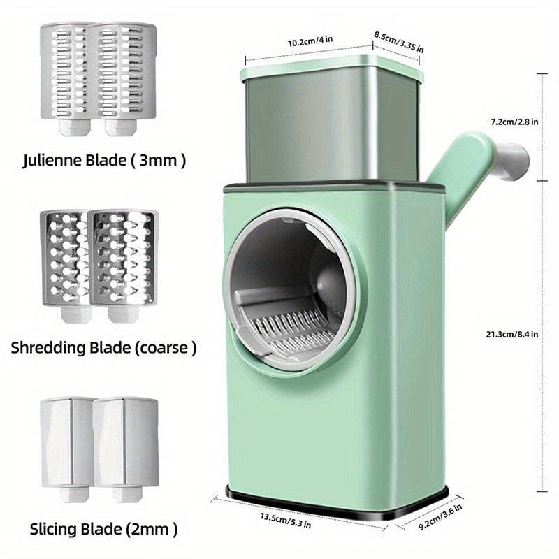 Multifunctional Spiral Kitchen Grater – Manual Vegetable Chopper, Potato & Fruit Slicer, French Fries Cutter, 1pc Kitchen Gadget
