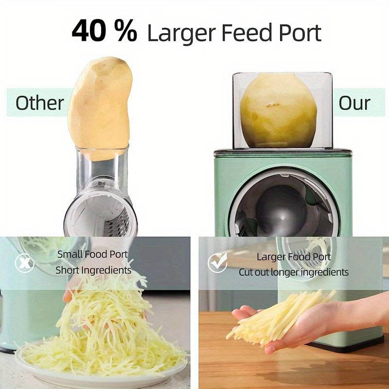 Multifunctional Spiral Kitchen Grater – Manual Vegetable Chopper, Potato & Fruit Slicer, French Fries Cutter, 1pc Kitchen Gadget