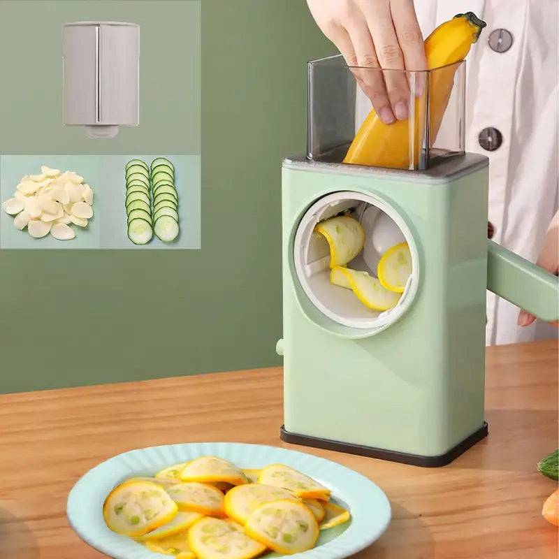 Multifunctional Spiral Kitchen Grater – Manual Vegetable Chopper, Potato & Fruit Slicer, French Fries Cutter, 1pc Kitchen Gadget