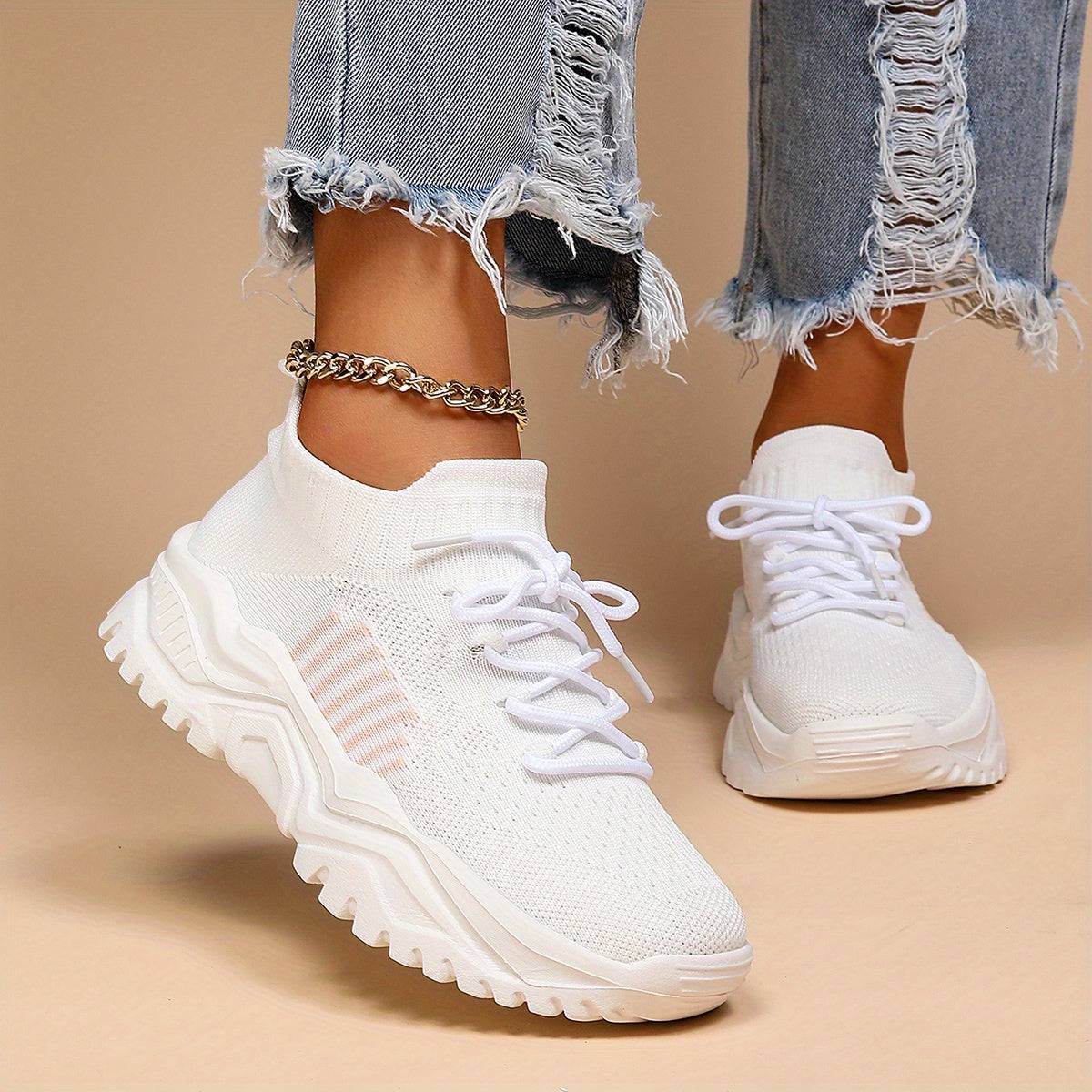 Women's Athletic Mesh Sneakers – Lightweight, Breathable Shoes for Gym, Tennis, Running & Casual Wear