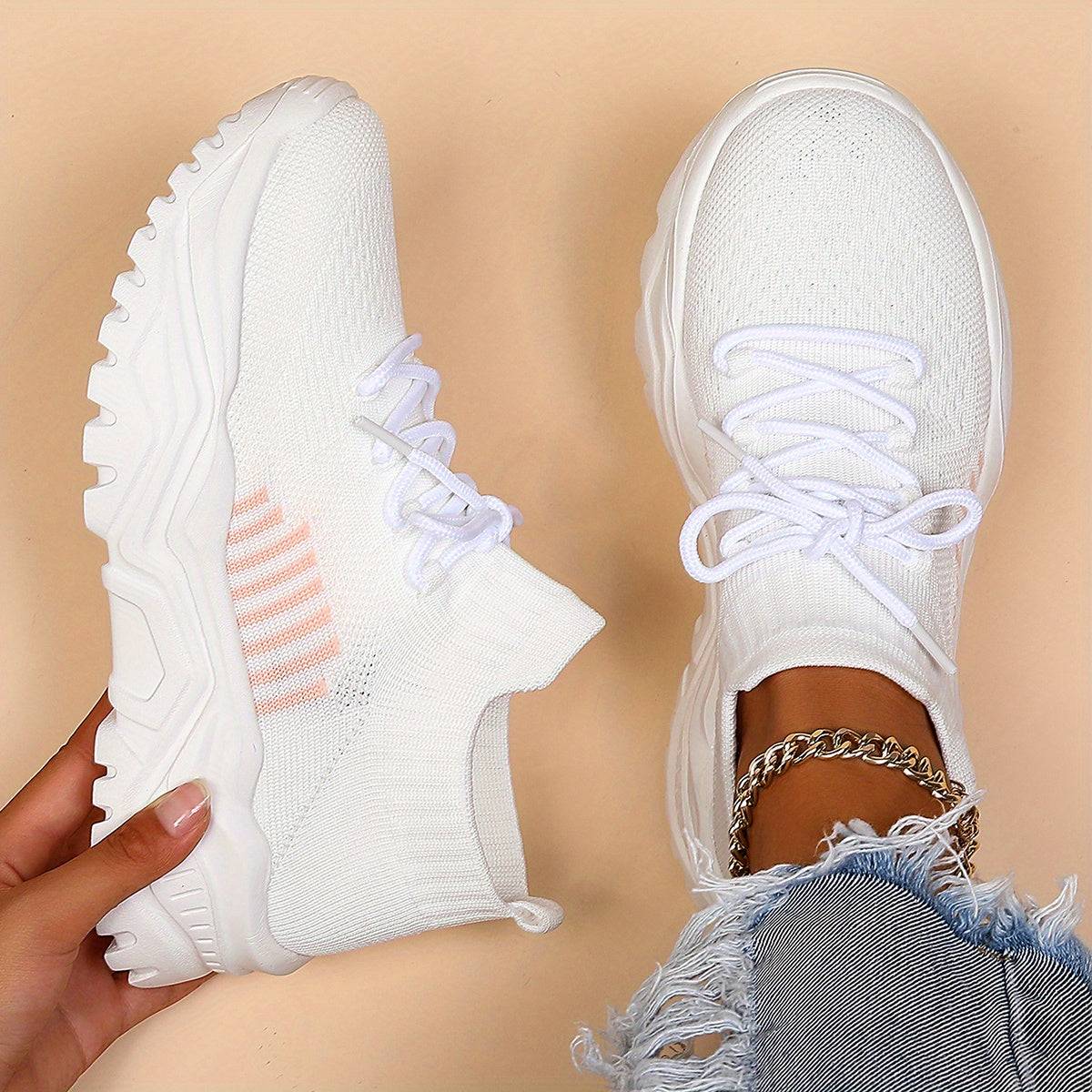 Women's Athletic Mesh Sneakers – Lightweight, Breathable Shoes for Gym, Tennis, Running & Casual Wear