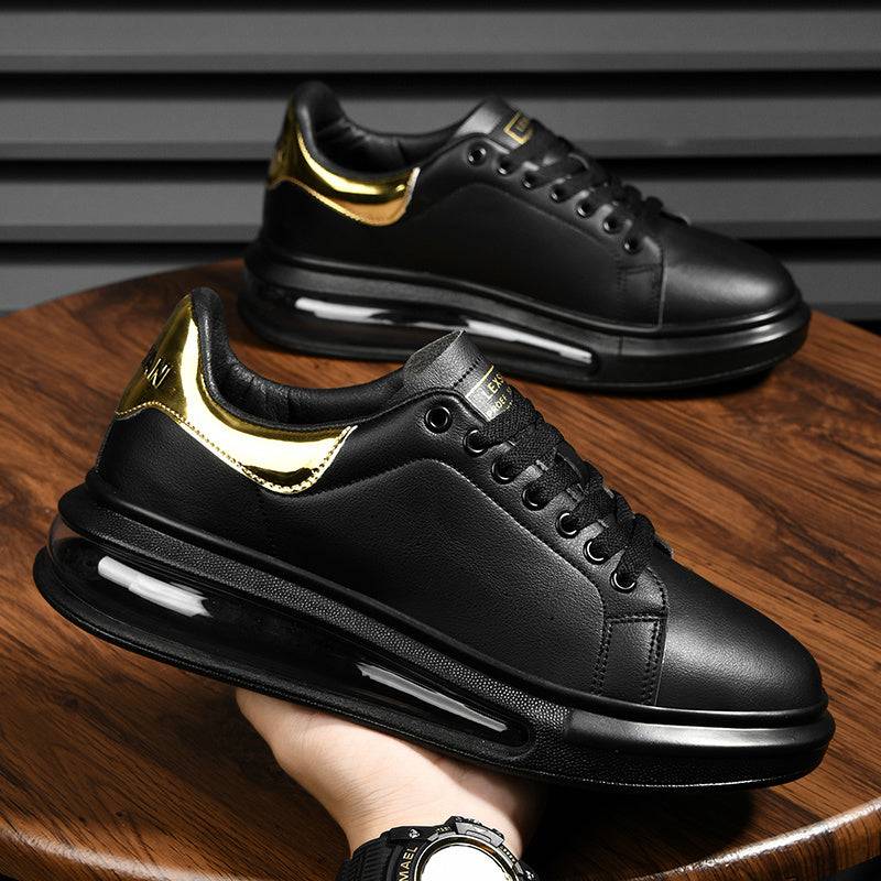 Men’s White Air Cushion Sneakers – Shock-Absorbing Casual Walking Shoes – Lightweight & Stylish for Daily Wear