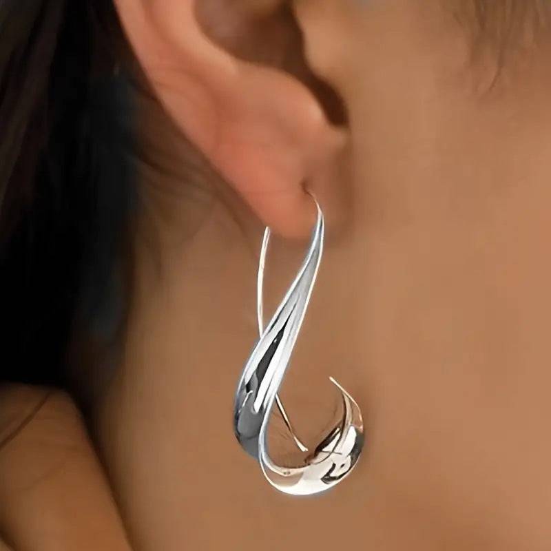Vintage-Inspired 925 Hook Earrings – Irregular Boho Design, Hypoallergenic Silver, Travel Mementos & Gift-Ready