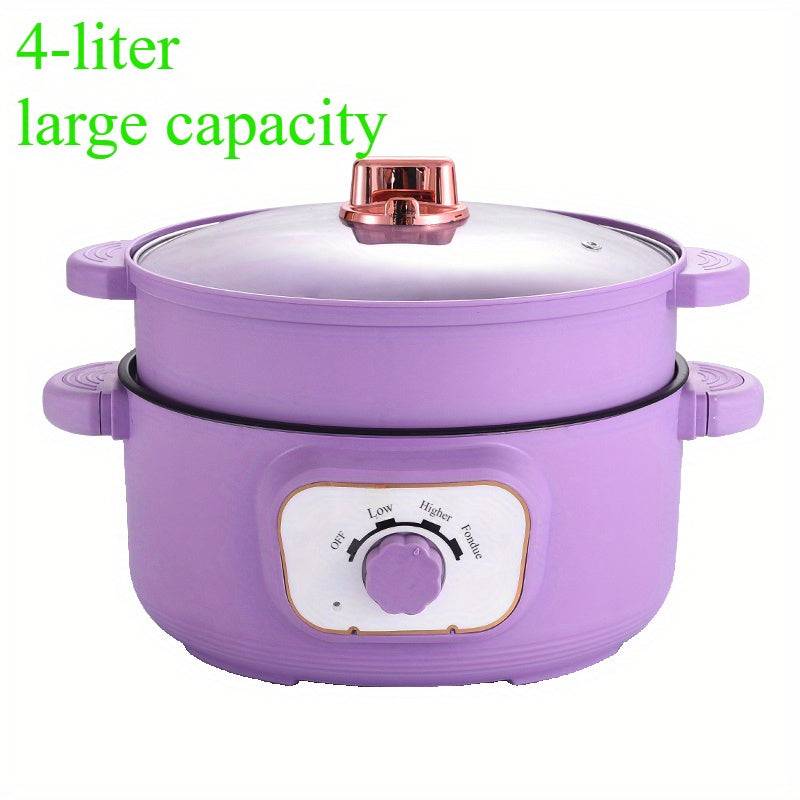 118oz Electric Hot Pot & Wok – Non-Stick Multi-Functional Cooker with Triple Power Control, Portable Stew Pot for Hotpot, Soup, Stir-Fry & Ramen