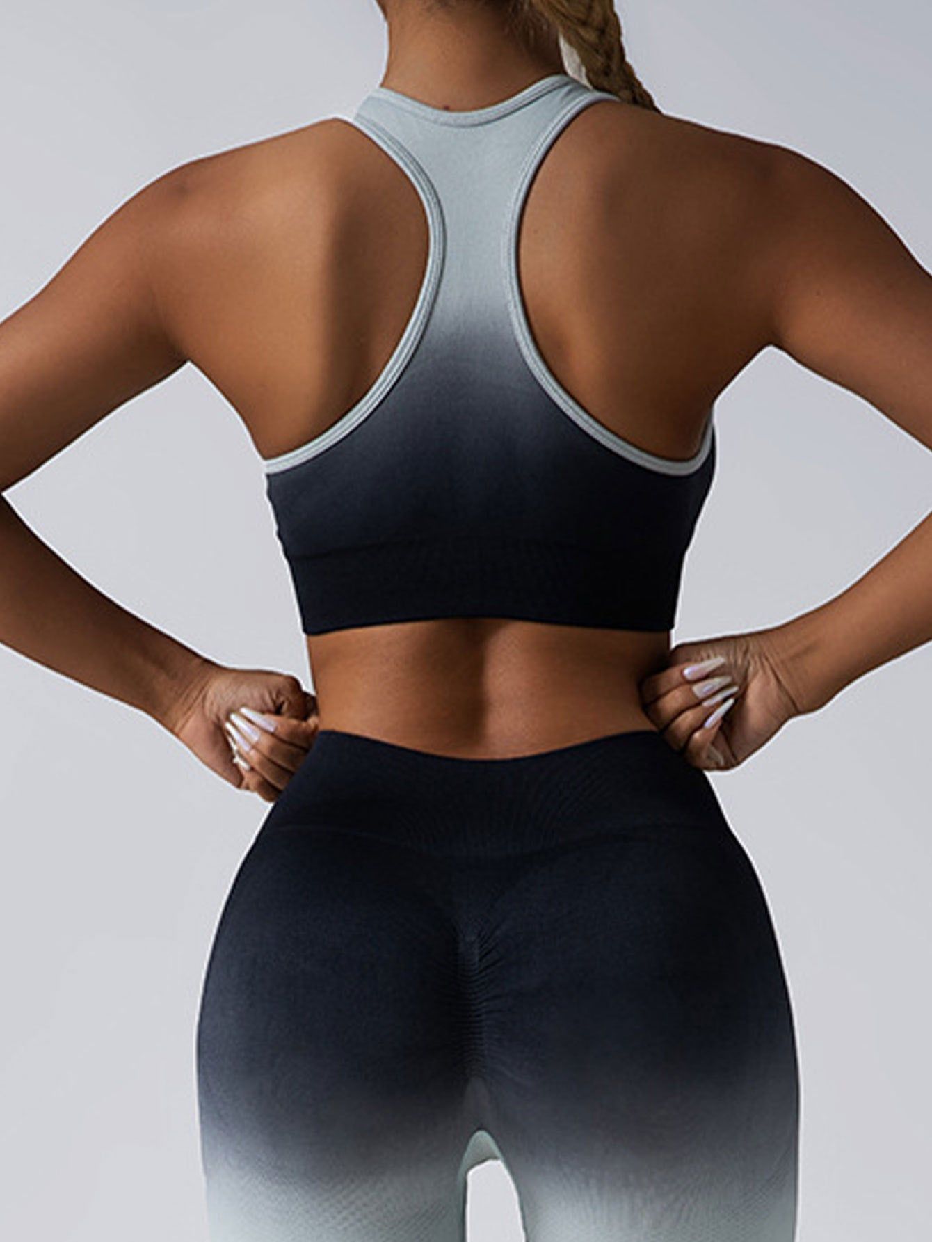 High Impact Racerback Longline Push Up Sports Bra