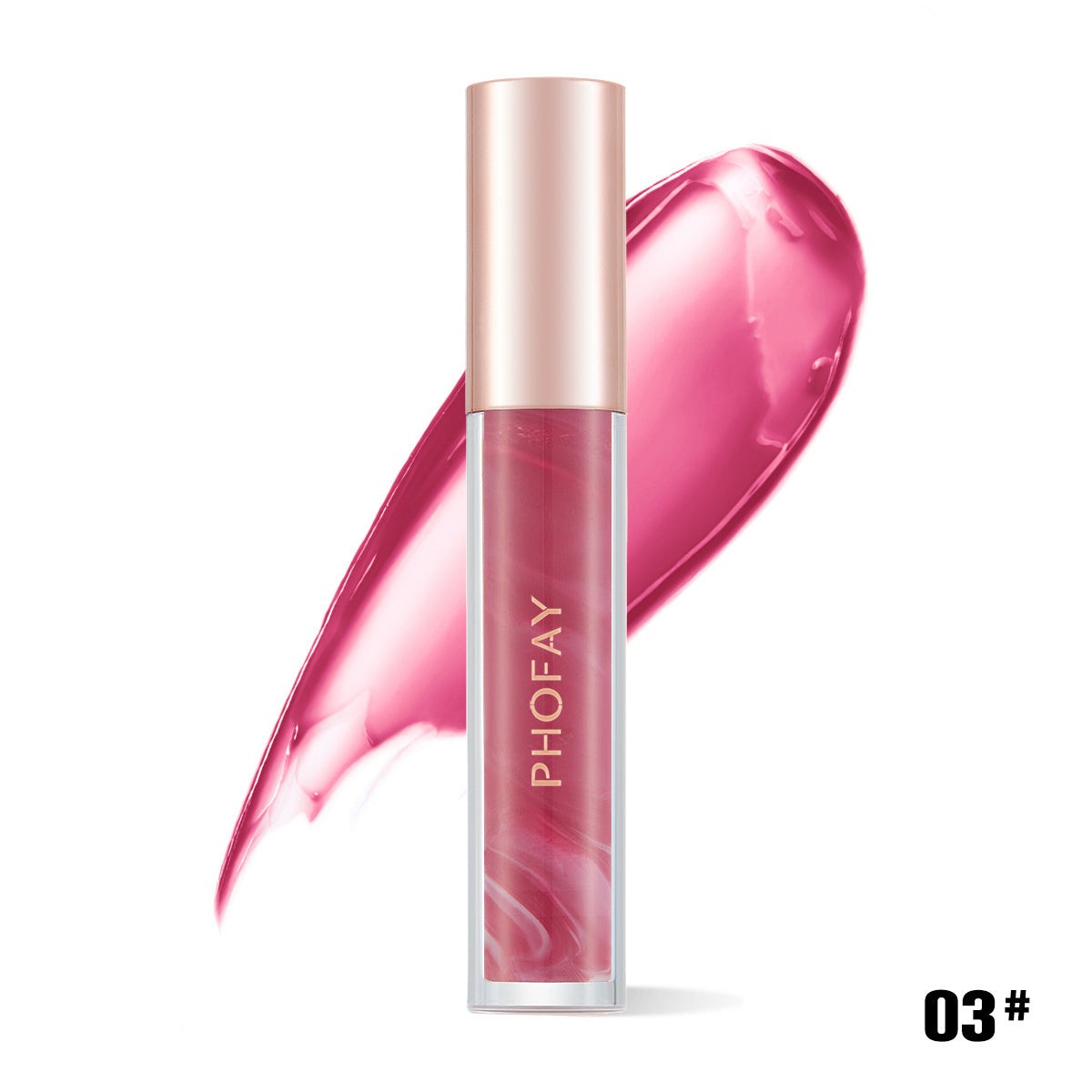 Rose Hydrating Lip Gloss Shiny Moisturizing Makeup